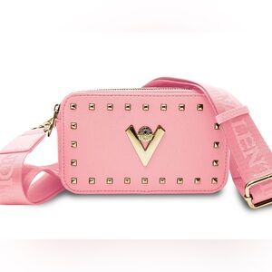 Valentino Orlandi Pink Crossbody with Gold Details